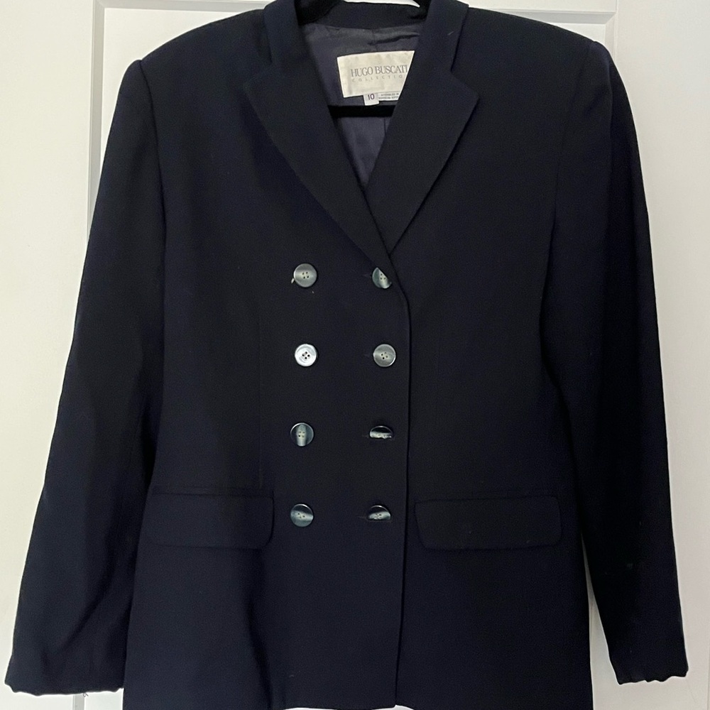 Nwot Hugo Buscati 💯 wool classic double breasted blazer jacket - Picture 2 of 5